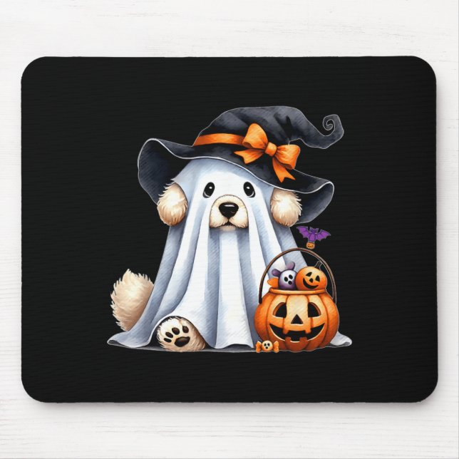Halloween spökhund musmatta (Framsidan)