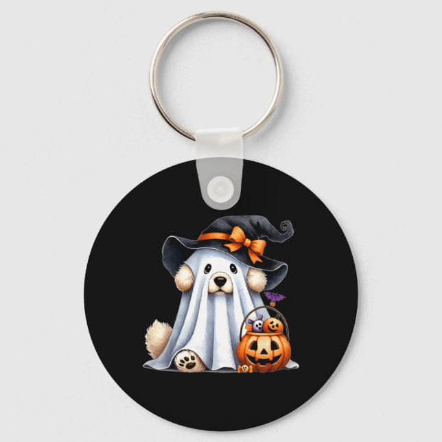 Halloween spökhund nyckelring (Framsida)