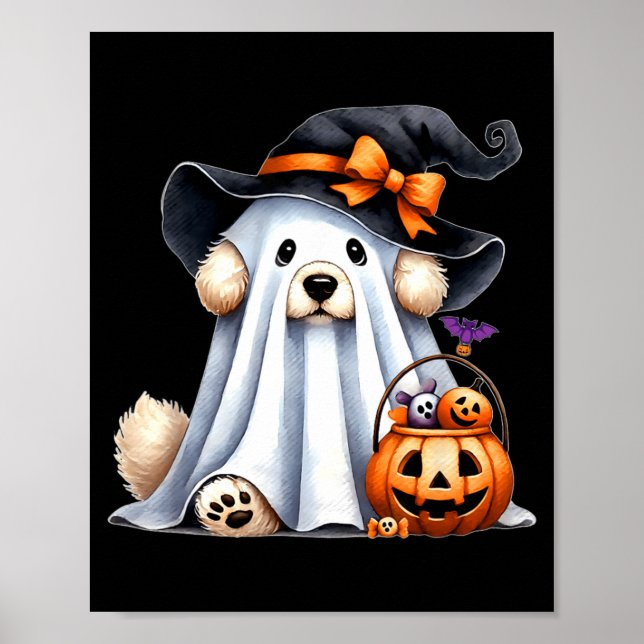Halloween Spökhund Poster (Framsidan)