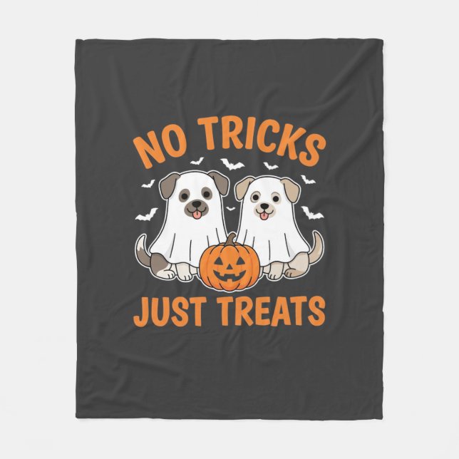 Halloween Spökhundar Inga Bus utan Godsaker Design Fleecefilt (Framsidan)