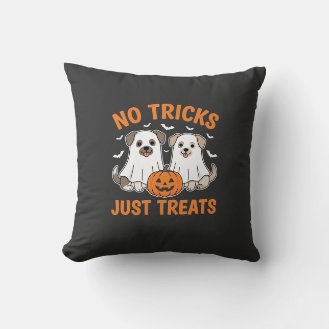 Halloween Spökhundar Inga Bus utan Godsaker Design Kudde (Framsida)