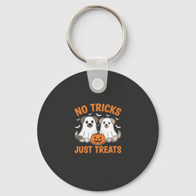 Halloween Spökhundar Inga Busar Bara Godsdesign_ Nyckelring (Framsida)