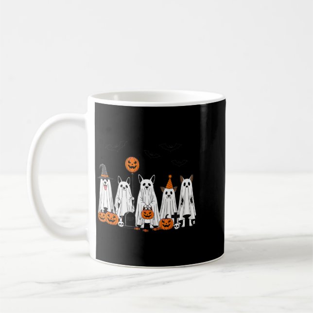 Halloween spökhundar söta pumpa seriefigur design kaffemugg (Vänster)