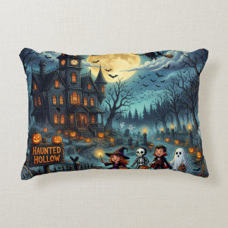 Halloween Spökhus Bus eller Godis Kasta Kudde