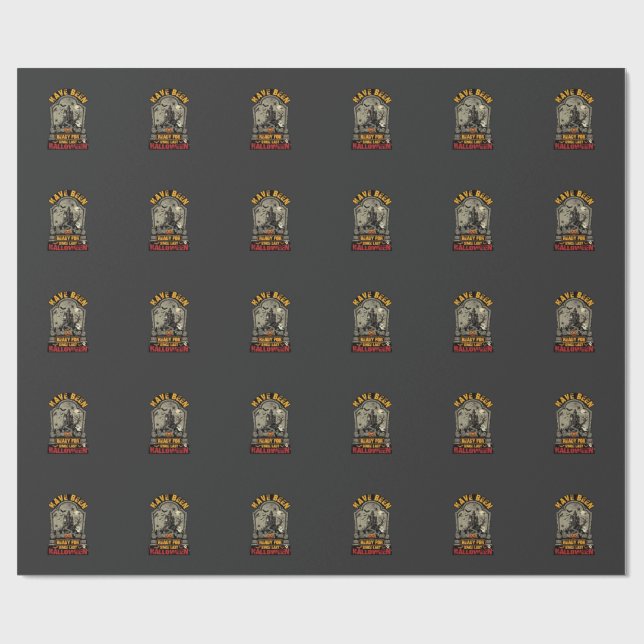 Halloween Spökhus Gravsten Har varit redo Presentpapper (Platt)