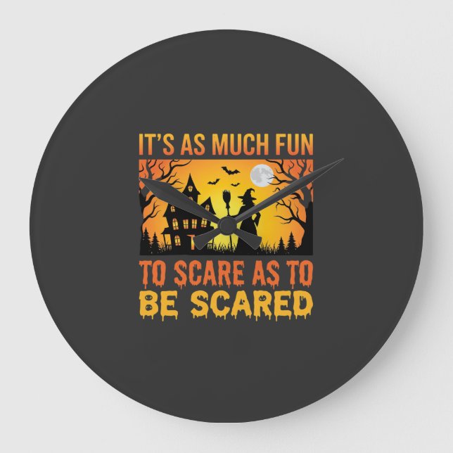 Halloween Spökhus Häxa Skräm citat Stor Klocka (Framsida)