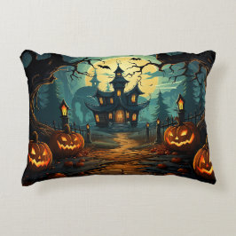 Halloween Spökhus Kast Prydnadskudde