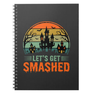 Halloween Spökhus Låt Oss Smulas Retro Anteckningsbok