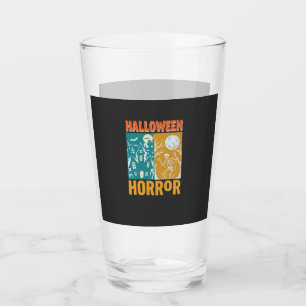 Halloween Spökhus Måne Skelett Design_1 Glaskopp