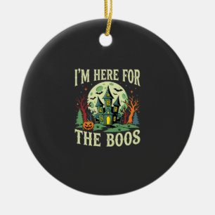 Halloween Spökhus och Pumpa Boos Julgransprydnad Keramik