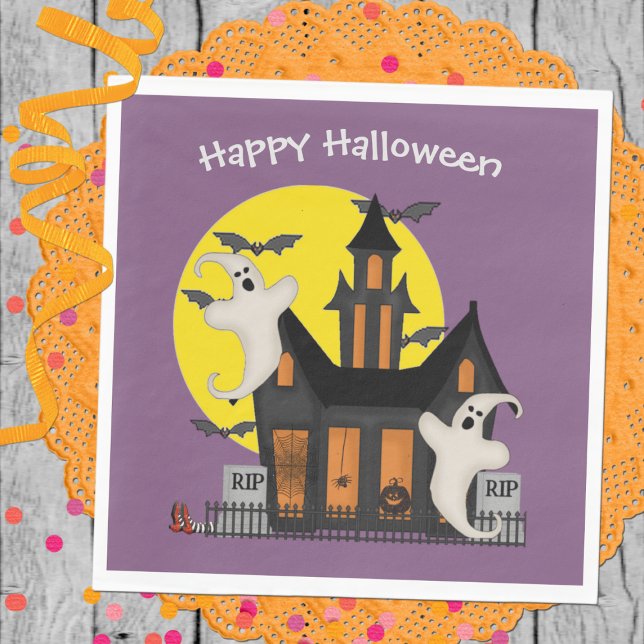 Halloween Spökhus Pappersservett (Skapare uppladdad)