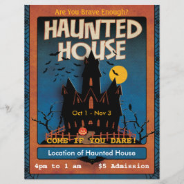 Halloween Spökhus Reklamblad