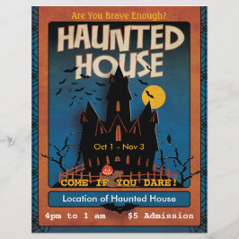 Halloween Spökhus Reklamblad