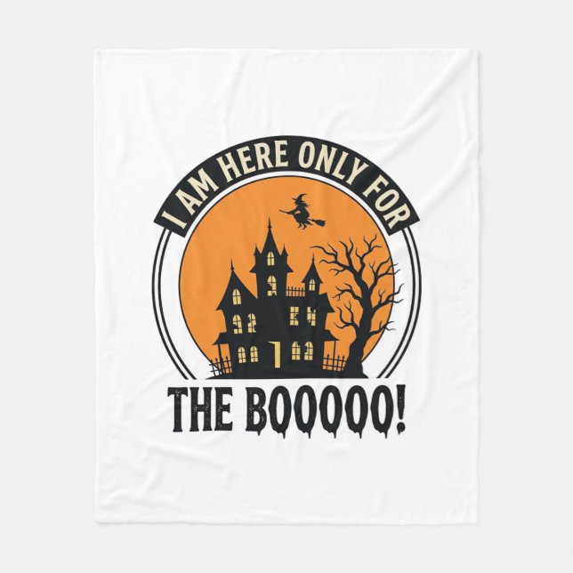 Halloween Spökhus Roligt Boo Vintage_1 Fleecefilt (Framsidan)