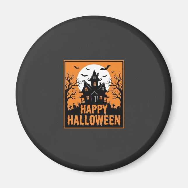 Halloween Spökhus Silhuett Vektor Design_1 Magnet (Framsidan)