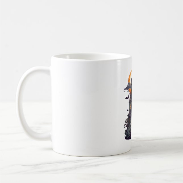 Halloween Spökhus Skelett Pumpa Spöke Cr Kaffemugg (Vänster)