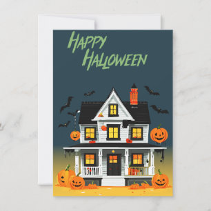 Halloween Spökhusfest Inbjudningar