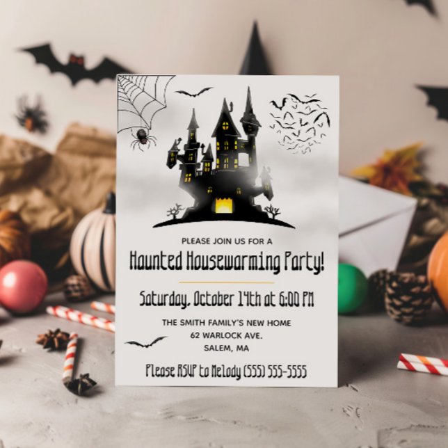 Halloween, Spökhusinflyttningsfest Inbjudningar (Skapare uppladdad)