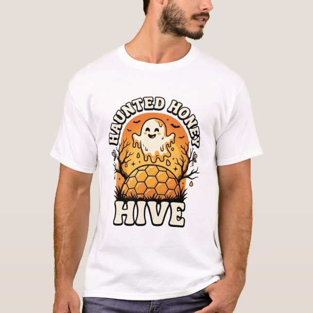Halloween Spökiga Honungsdrycker T Shirt (Framsida)