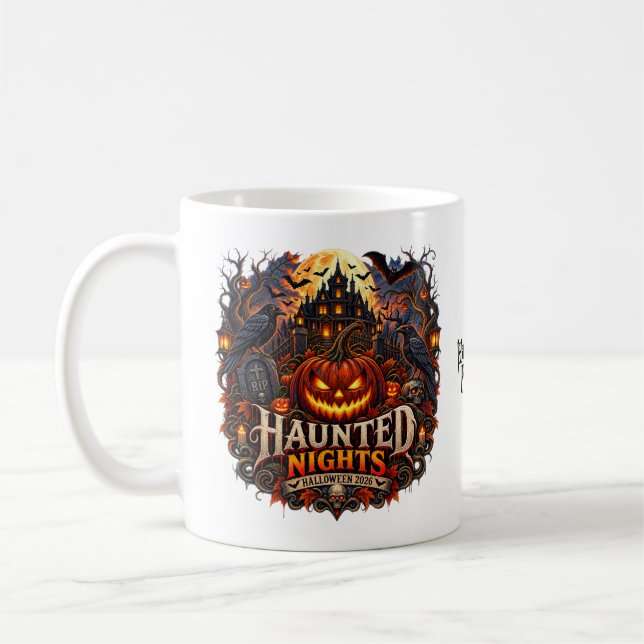 Halloween Spökiga Nätter Mugg –Skrämmande Pumpa Pa (Vänster)