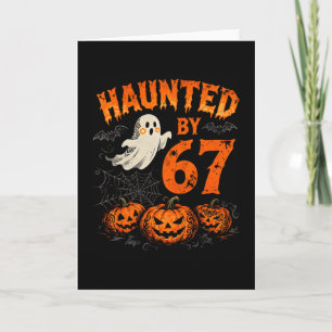 Halloween Spökiga Sex Sju Nummer Gen Alpha Slang Kort