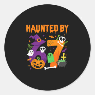 Halloween Spökigt 67 Sex Sju Meme 1 (17)  Runt Klistermärke