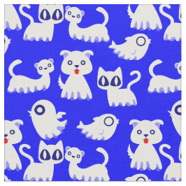 halloween spökiller hund blått tyg