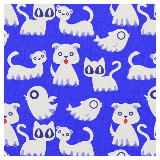 halloween spökiller hund blått tyg (Närbild)