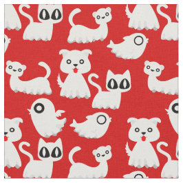 halloween spökillret hund röd tyg