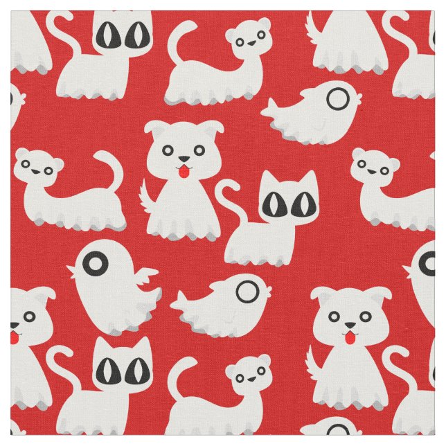 halloween spökillret hund röd tyg (Närbild)