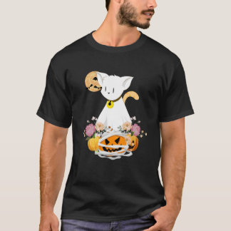 Halloween spökkat med läskig pumpa blommig för t shirt