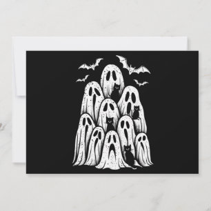 Halloween spökkattsälskare höst kuslig säsong inbjudningar