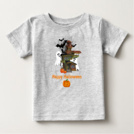 Halloween spökligt hus spöken och pumpor Bebis  T Shirt