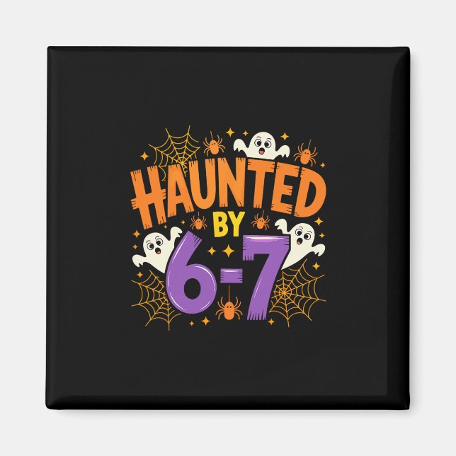 Halloween Spöklik 67 Sex Sju Meme 1 (3)  Magnet (Framsidan)