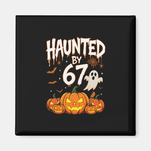 Halloween Spöklik 67 Sex Sju Meme 1 (7)  Magnet (Framsidan)