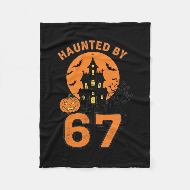 Halloween spöklik 67 Six Seven Meme 1 (1)  Fleecefilt (Framsidan)