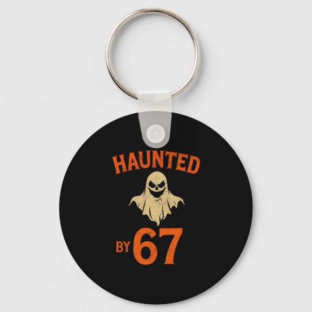 Halloween spöklik 67 Six Seven Meme 1 (23)  Nyckelring (Framsida)