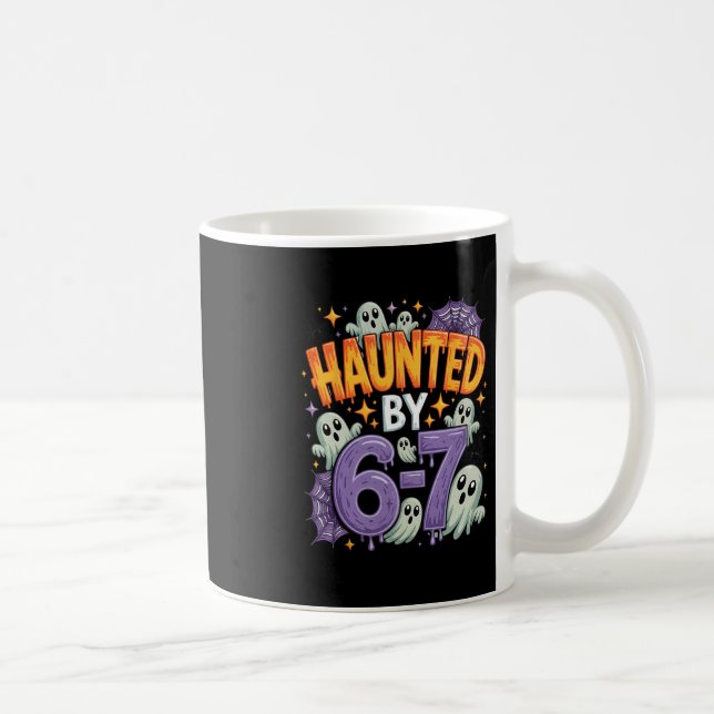 Halloween Spöklik 67 Six Seven Meme 1 (25)  Kaffemugg (Höger)
