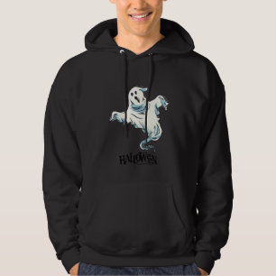 Halloween spöklik fantom läskig look trevlig hoodie