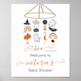 Halloween-spökmobil för baby shower poster