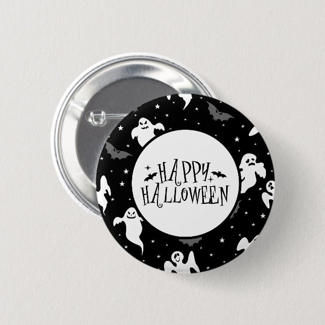 Halloween-spöknål Knapp (Framsida & baksida)