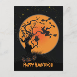 Halloween-spökpartys-inbjudan Inbjudan Vykort