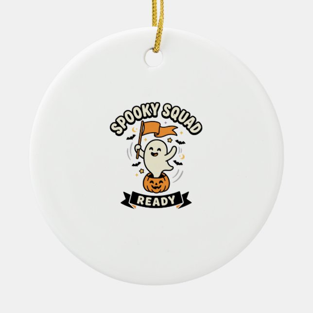 Halloween spökpatrull julgransprydnad keramik (Framsidan)