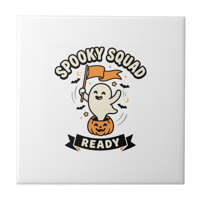 Halloween spökpatrull kakelplatta (Framsidan)