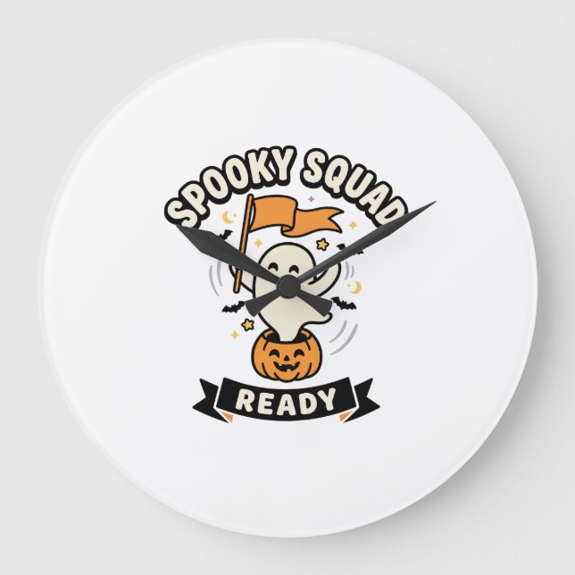 Halloween spökpatrull stor klocka (Framsida)