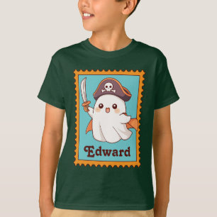 Halloween spökpirat kostym Söt stämpel T Shirt