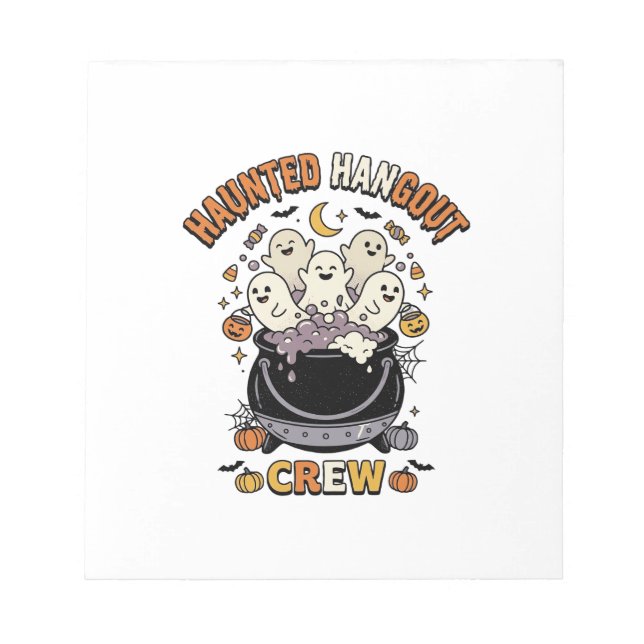 Halloween Spökpumpa Crew Anteckningsblock (Framsida)