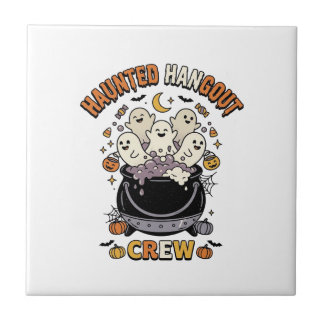 Halloween Spökpumpa Crew Kakelplatta