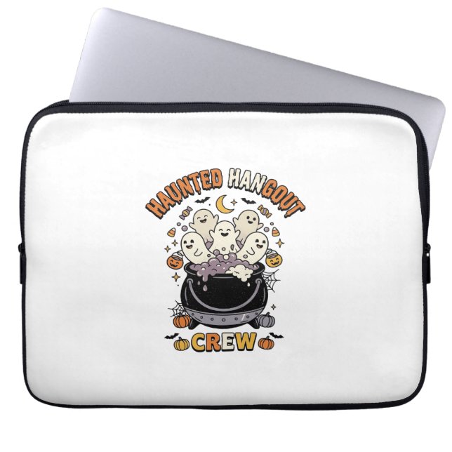 Halloween Spökpumpa Crew Laptop Fodral (Framsidan)