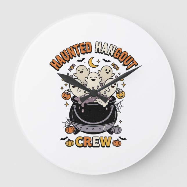 Halloween Spökpumpa Crew Stor Klocka (Framsida)